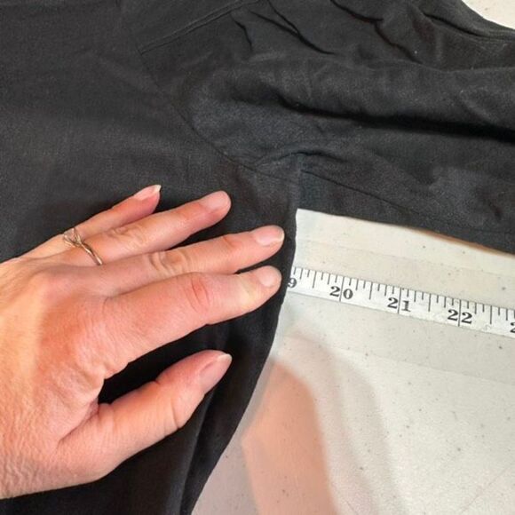 NWT Banana Republic Linen Tie Back Black Split Hem Blouse Small - Picture 2 of 15